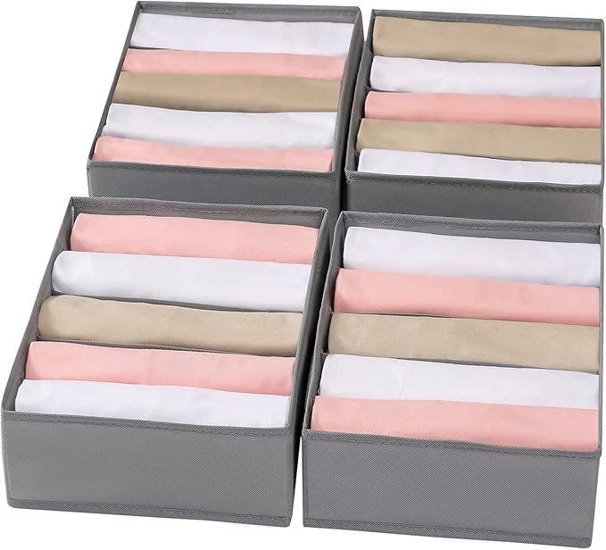 4 Packs T-shirt Drawer Organizers by Coorganisers