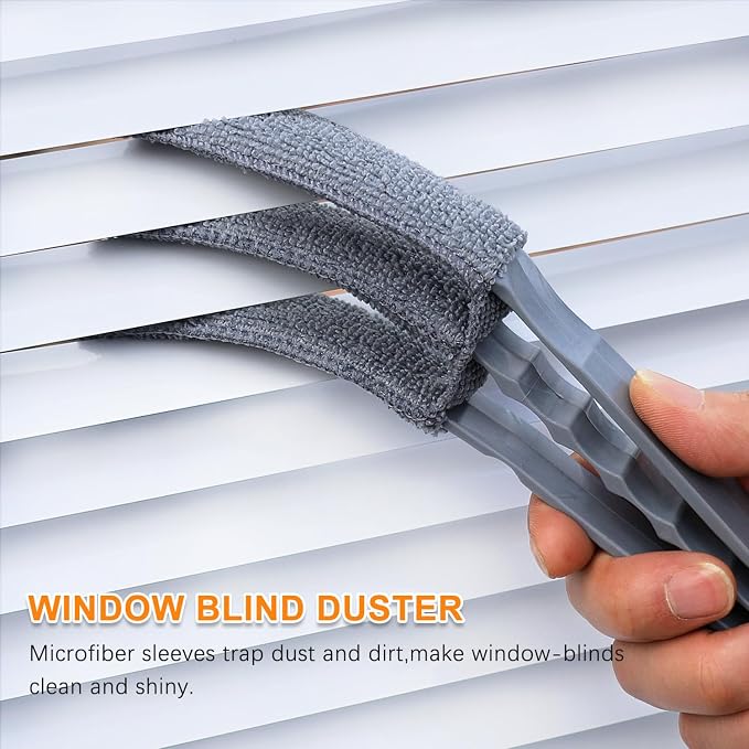 Microfiber Feather Duster, Window Blind Duster Brush, Blind Cleaner Tools - Image 3