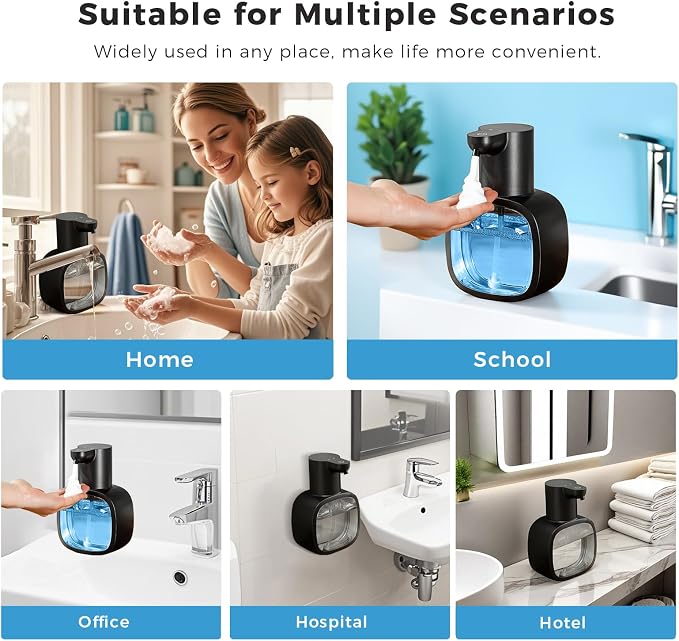 Automatic Foaming Soap Dispenser, 17oz/500ml Touchless Rechargeable - Image 9