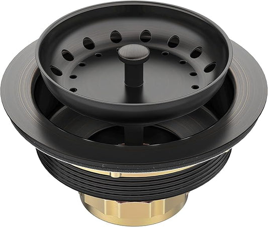 BOTEMY Stainless Steel Bronze Sink Drain Strainer Kit 3-1/4 inch Kitchen Drain by BOTEMY