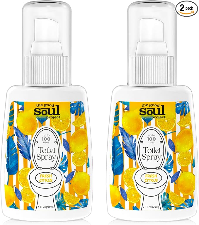 Toilet Spray for Poop, Fresh Citrus, Bathroom Spray Odor Eliminator, 2Fl Oz 2 by THEGOODSOULPROJECT