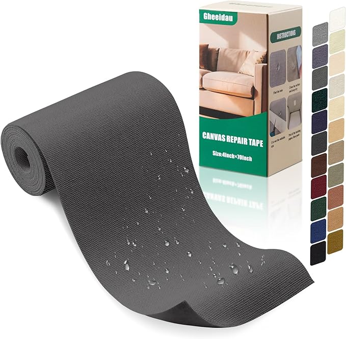 Canvas Repair Tape 4×70 Inch Waterproof Self-Adhesive Fabric Repair Patch by Givethingsanewlife
