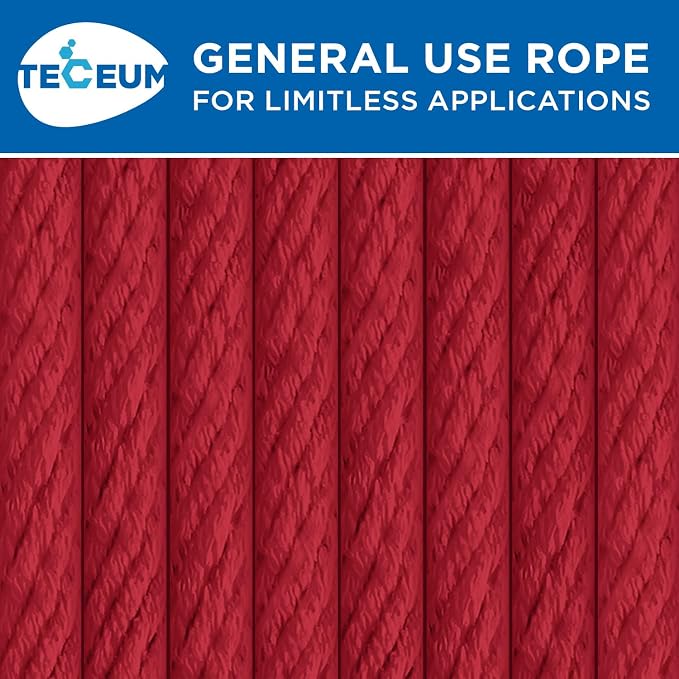 TECEUM Cotton Rope 3/16” – 100 FT – Strong All-Purpose Braided Rope – Natural - Image 9