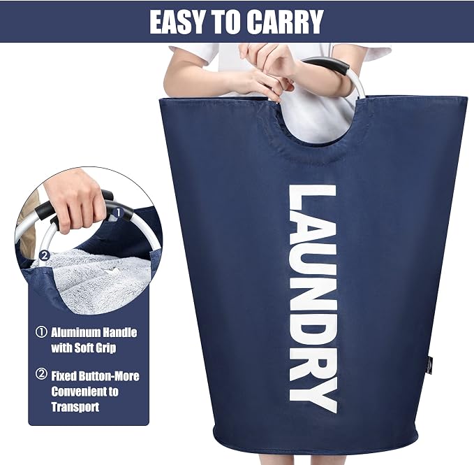 DOKEHOM 125L X-Large Collapsible Washing Laundry Basket Bag - Image 4