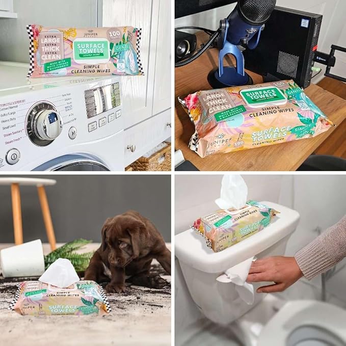 6 Packs Surface Cleaning Wipes Bleach Free, Thick & Large Dispose, All-Purpose - Image 4