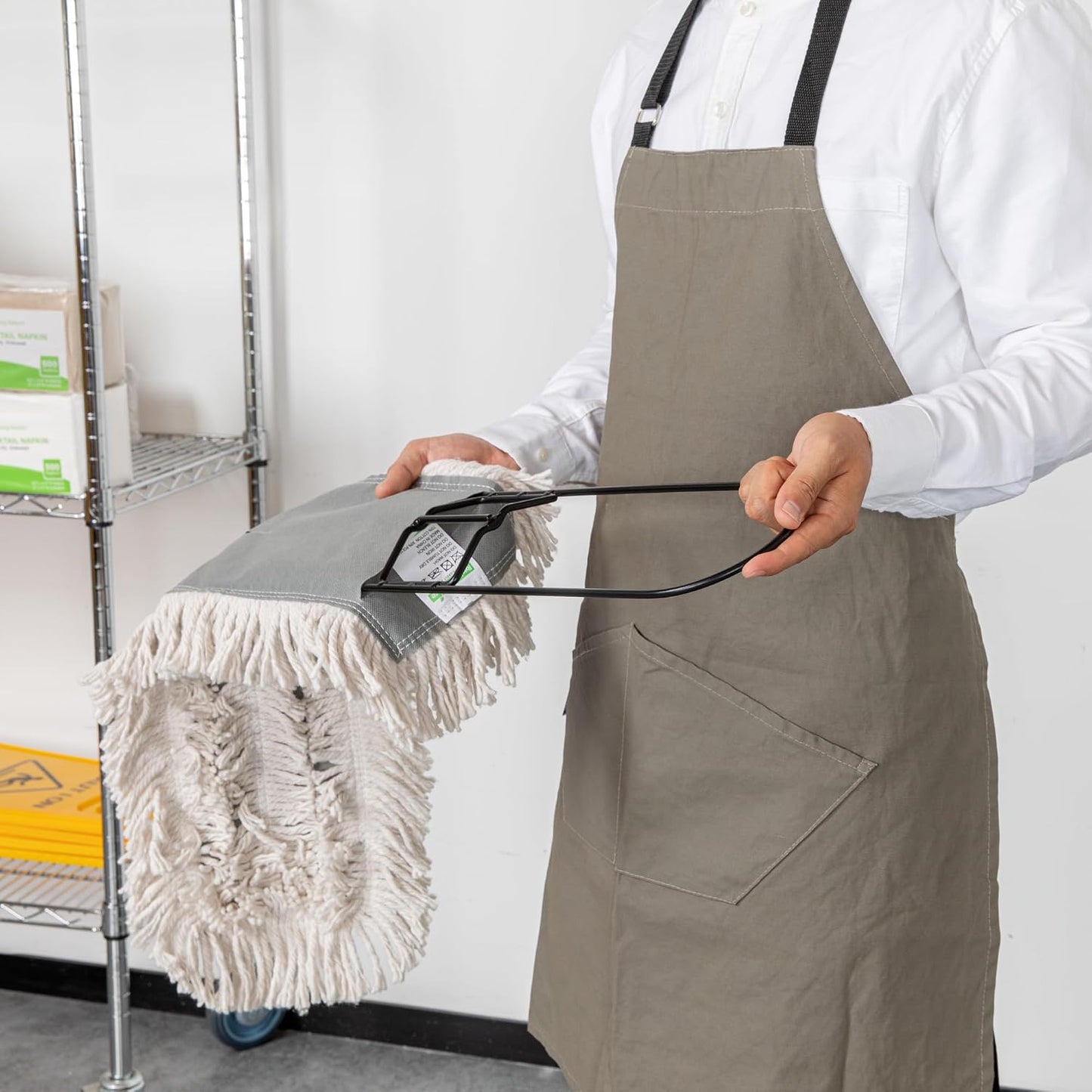 Restaurantware-MOP FRAME ONLY: Clean Tek Professional 24 x 5 Inch Dust Mop Frame, 1 Snap-On Wire - Dust Cleaning Head And Handle Sold Separately, For Home Or Office, Iron Wire