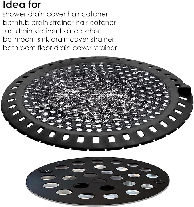 2PCS Shower Hair Drain Catcher/Strainer/Cover/Filter/Trap, Hair Stopper Floor - Image 6
