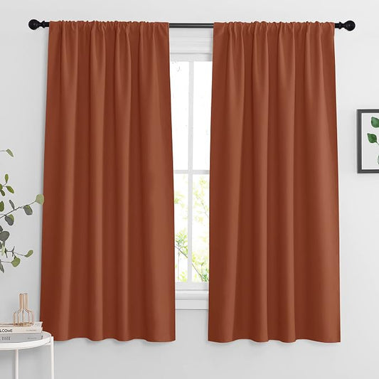 RYB HOME Blackout Curtains for Living Room, All Lights Blocking Rod Pocket by RYBHOME