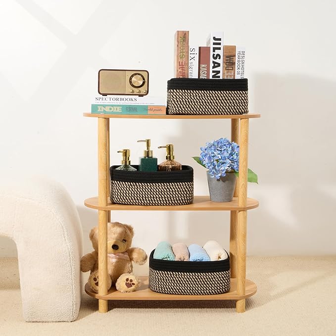 Small Storage Baskets for Organizing | Closet Organizer Bins | Shelf Toy Basket - Image 6