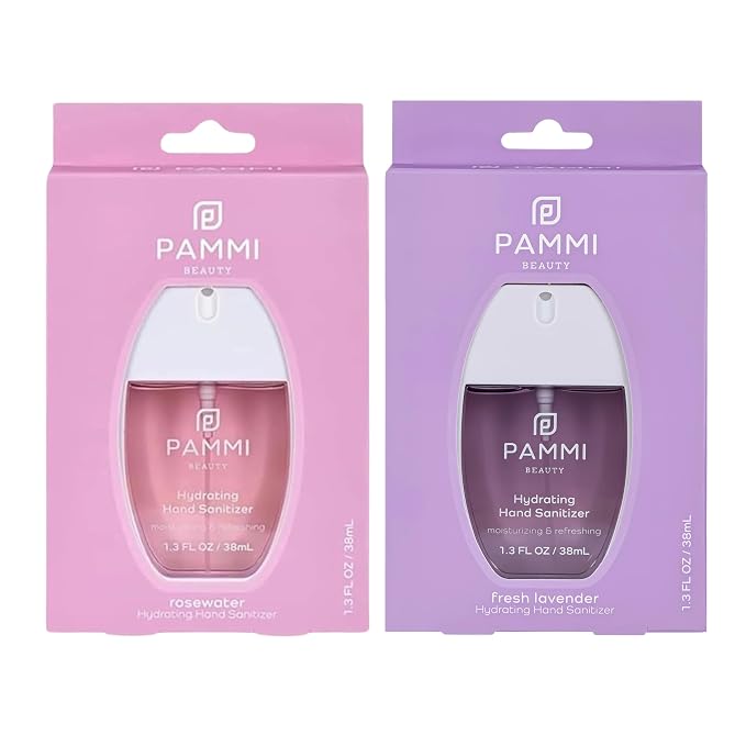 PAMMI Power Mist Hydrating Hand Sanitizer Spray, Portable Travel Size Pocket by PAMMI