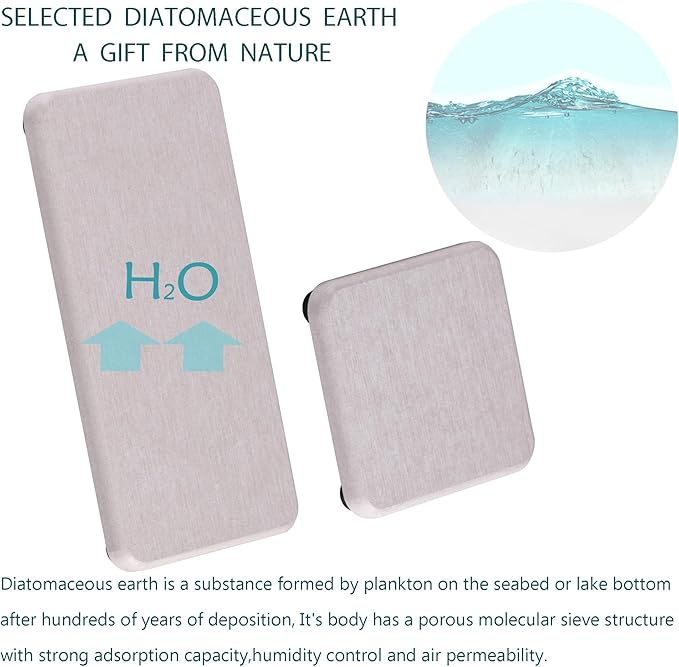 Set of 4 Water Absorbent Diatomite Coasters, Diatomaceous Earth Kitchen Soap - Image 3