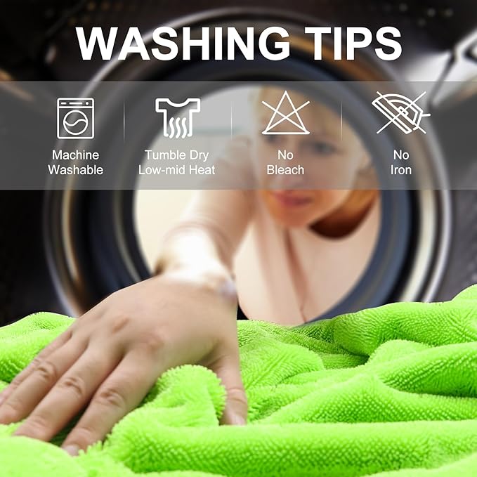 2 Pack XL Car Drying Towel – 1300GSM Ultra Absorbent Microfiber, Twisted Loop - Image 8