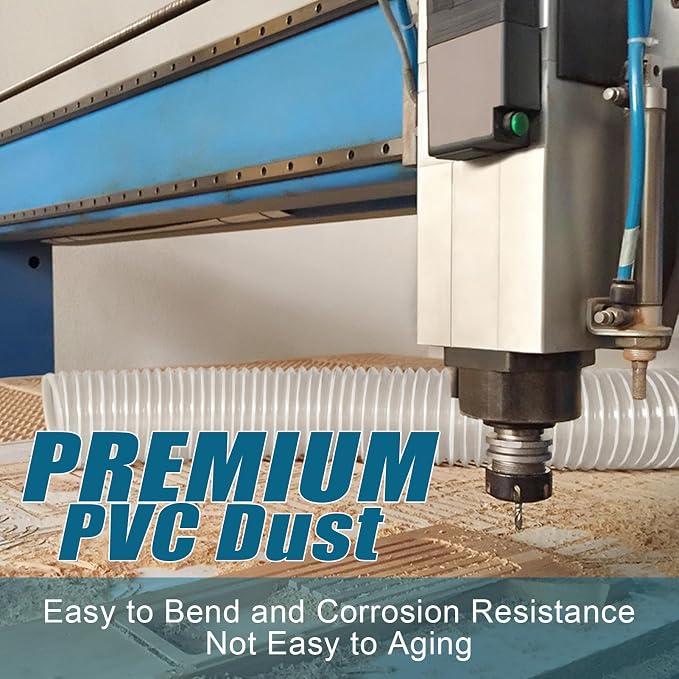 PVC Dust Collection Hose 6" x 5'- Heavy PVC Fume Collection Hose - Image 8