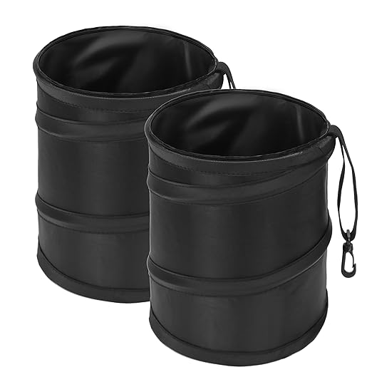 Ginsco 2Packs 2 Gallons New Leakproof Car Trash Can, Compact Trash Can Pop-up by Ginsco