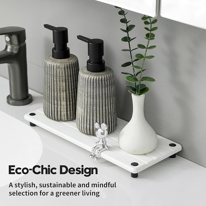 Instant Dry Sink Caddy Kitchen Sink Organizer, Quick Drying Stone Tray - Image 4