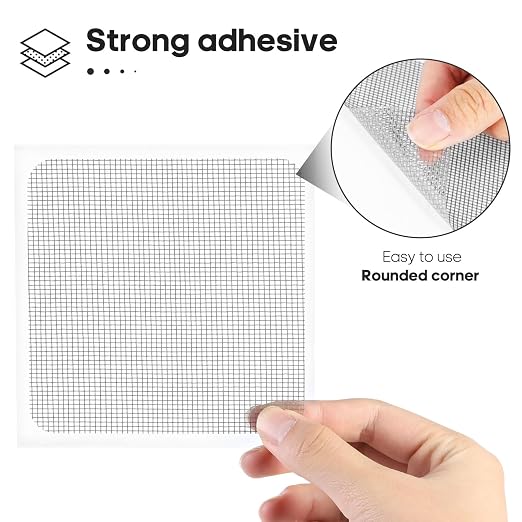 28 Sheets Window Screen Patches Repair Kit, Strong Adhesive Fiberglass Quick - Image 5