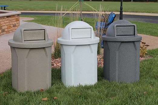 42 Gallon Round 100% Recycled Plastic Heavy-Duty Commercial Outdoor or Outdoor - Image 3