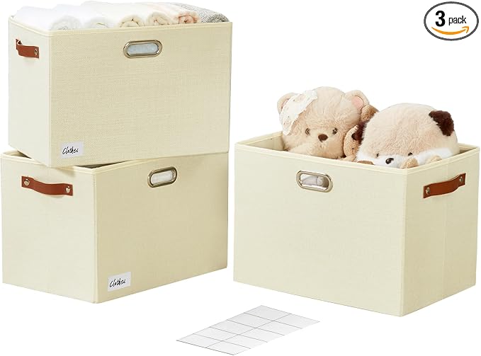 3-Pack Foldable Fabric Storage Bins by Bagnizer