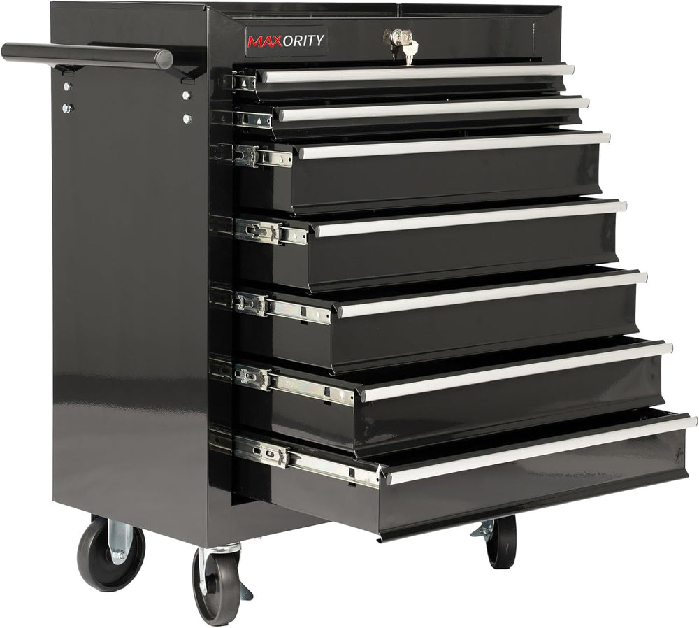 Maxority 7-Drawer Heavy-Duty Rolling Tool Chest Cabinet with Lock Mobile Cart...