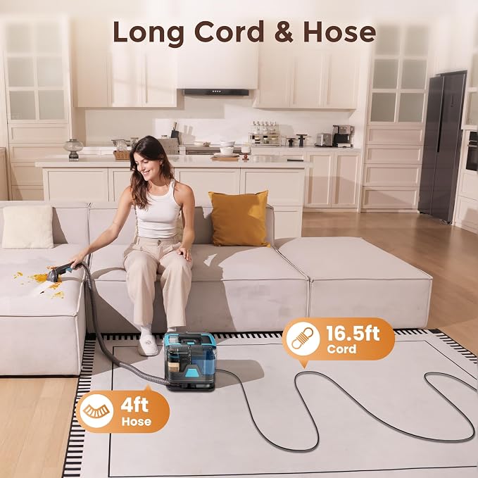 DEVOAC C8 Portable Carpet Upholstery Spot Cleaner Machine - Image 8