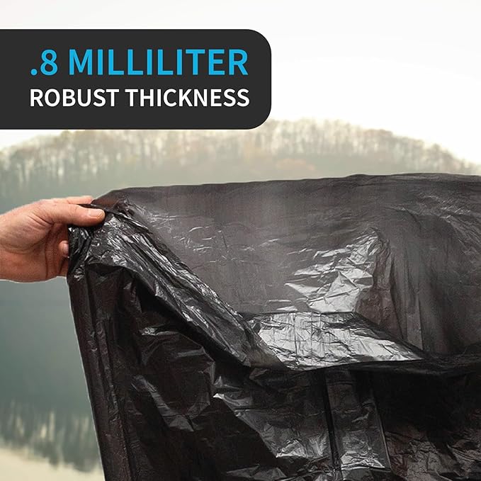 Home and Kitchen Durable Black Trash Bags, 12-16 Gallon, Strong and Puncture - Image 5