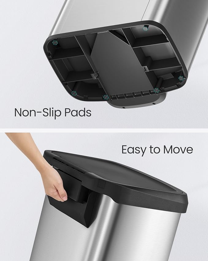 SONGMICS Kitchen Trash Can, 21 Gallon Stainless Steel Garbage Can, - Image 7