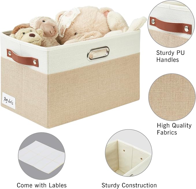 Large Collapsible Fabric Storage Bins - Image 3