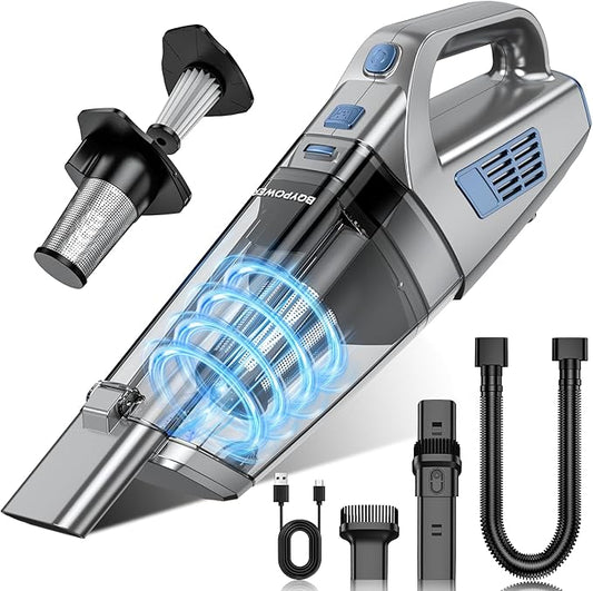 BQYPOWER Handheld Vacuum Cordless, 16000PA Strong Suction Hand Held Vacuum Dust by BQYPOWER