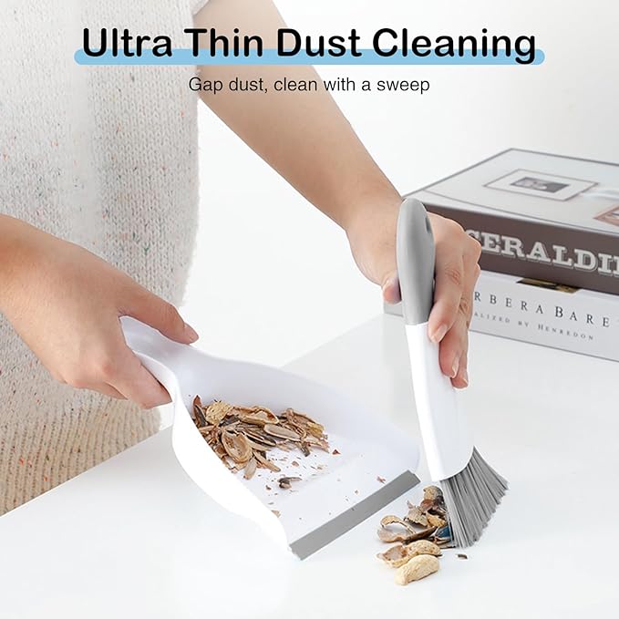 NACENA Mini Dustpan and Brush Set, Small Broom and Dustpan Set Dust Pan and - Image 6