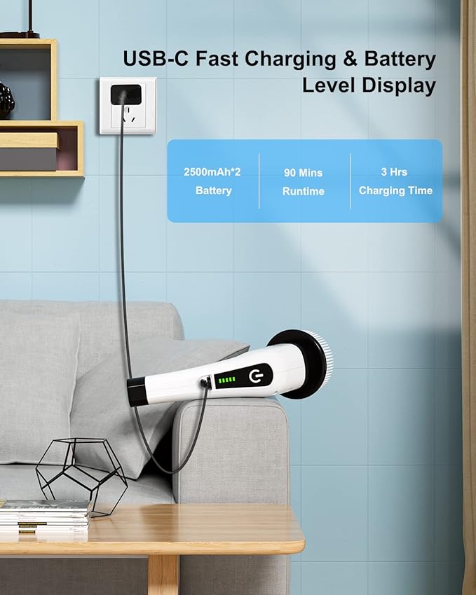 Leebein Electric Spin Scrubber, Cordless Cleaning Brush - Image 4