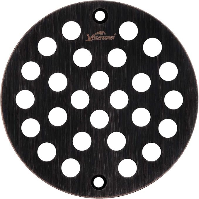 4-Inch Screw-in Shower Strainer Drain Cover Replacement Floor Strainer by vouruna