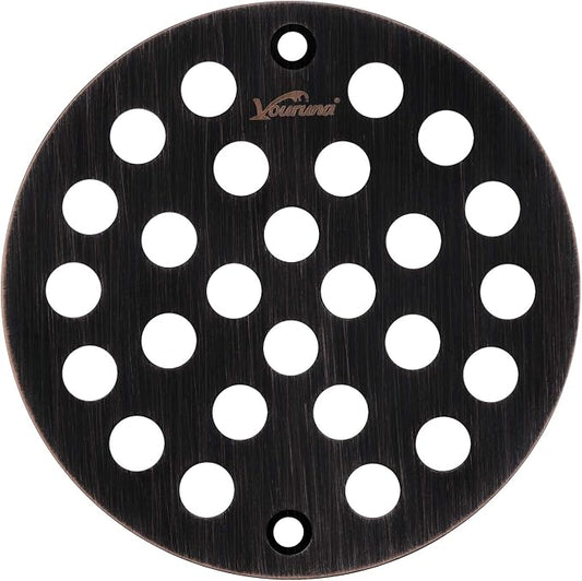 4-Inch Screw-in Shower Strainer Drain Cover Replacement Floor Strainer by vouruna