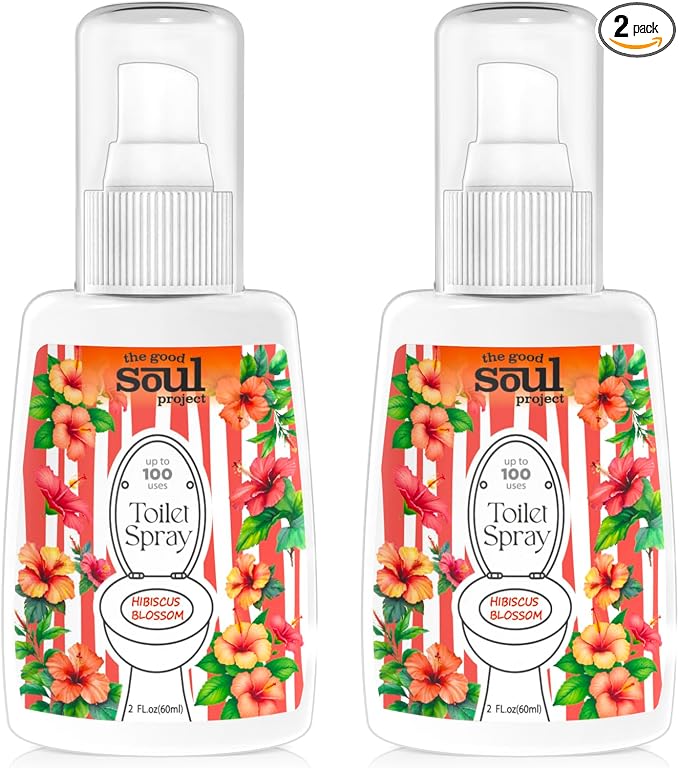 Toilet Spray, Hibiscus Blossom, Bathroom Toilet Odor Eliminator, Air Freshener by THEGOODSOULPROJECT