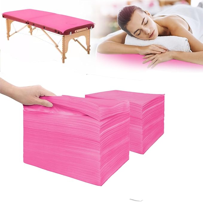 200Pcs Disposable Massage Table Sheets 31.5" x 71" Non-Woven Fabric Bed Covers by SZHZTEL