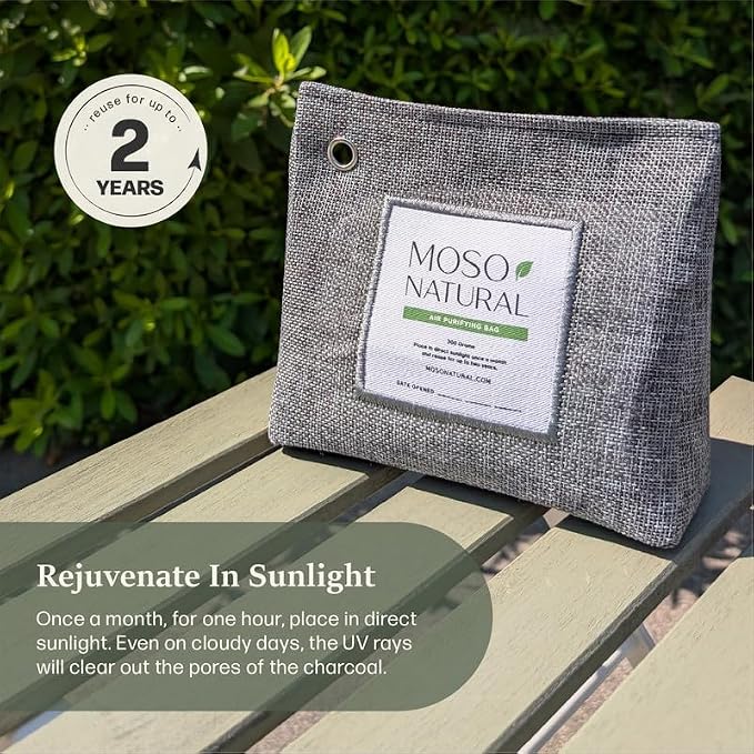 Moso Natural Air Purifying Bag 600g, Premium Bamboo Charcoal Odor Absorber - Image 8