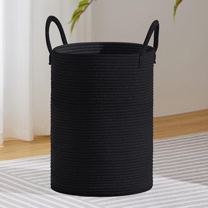 VIPOSCO Large Laundry Hamper, Tall Woven Rope Storage Basket by VIPOSCO