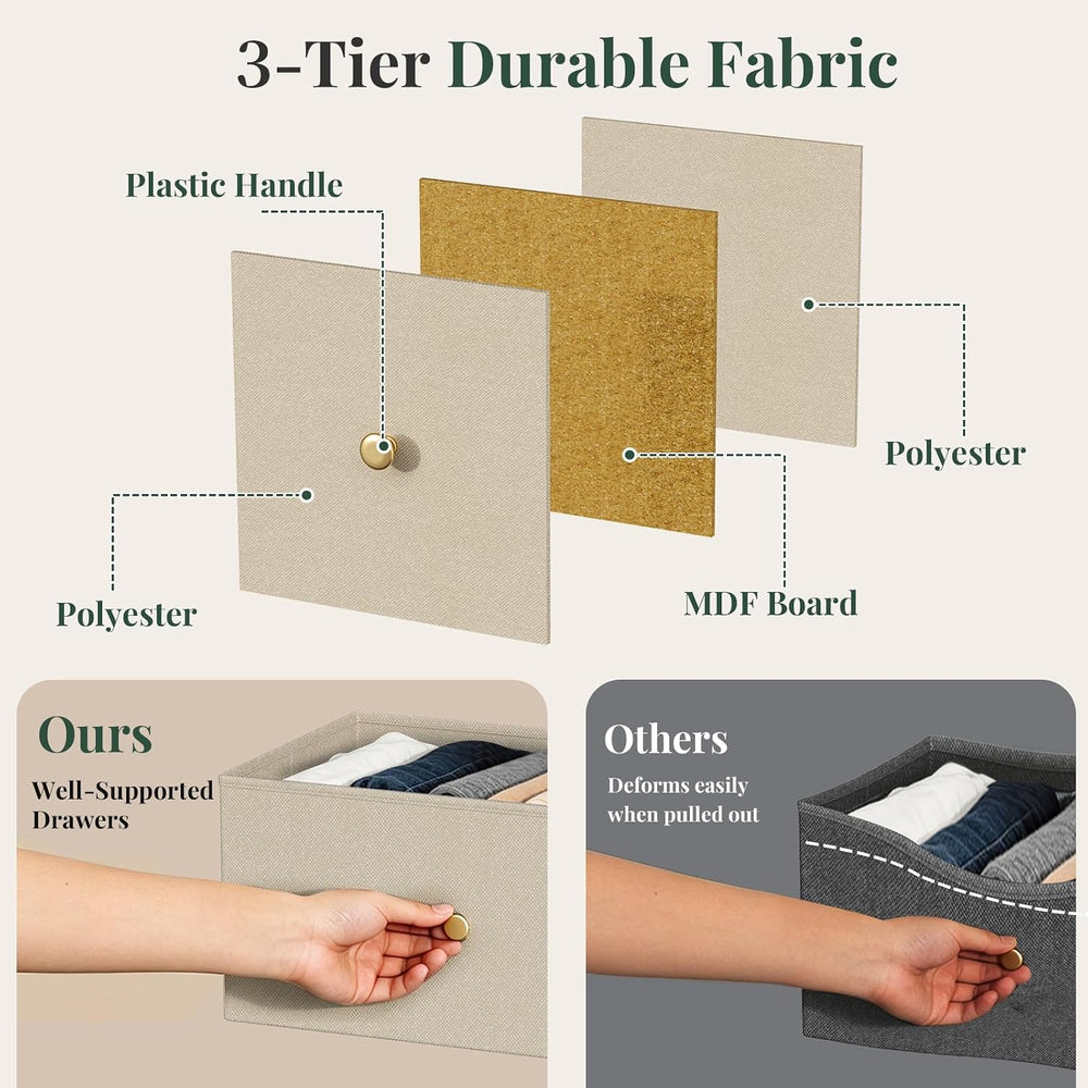 Fabric Dresser for Bedroom with 7 Drawers, Chest of Drawers