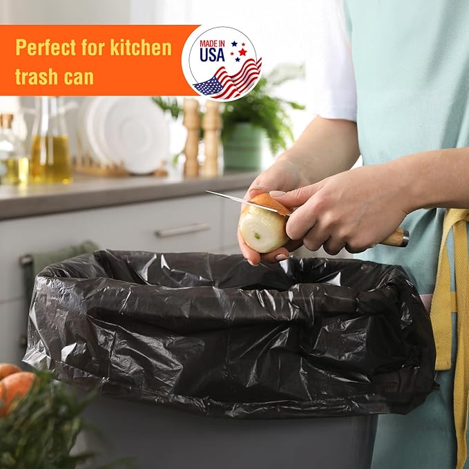 Delxo 30-33 Gallon Black Trash Bags, Durable & Puncture-Resistant Plastic - Image 6