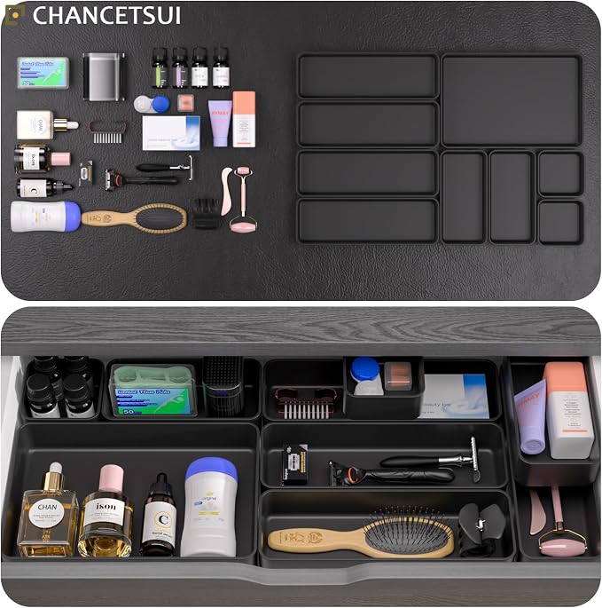 9 Pcs Stackable Drawer Organizer Trays Set, Desk Drawer Organizer Office. - Image 4