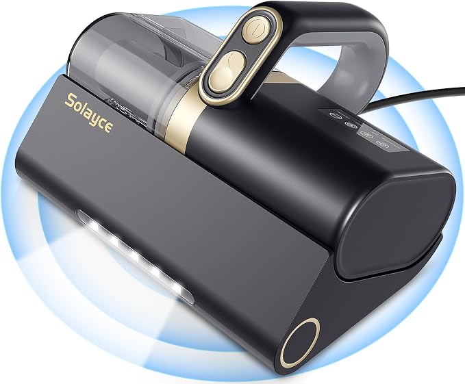 Bed Vacuum Cleaner, 16Kpa Suction 500W Powerful Double Cup Mattress Cleaner by Solayce