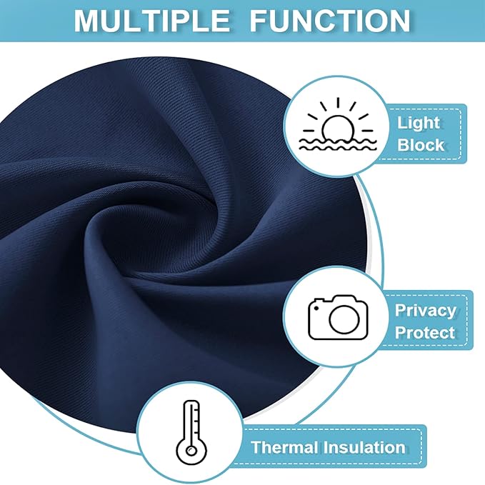 RYB HOME Blackout Curtains for Kitchen, Over Sink Privacy Curtains Window Decor - Image 2