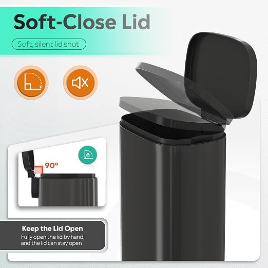 WLIVE 13 Gallon Stainless Steel Trash Can - Image 7