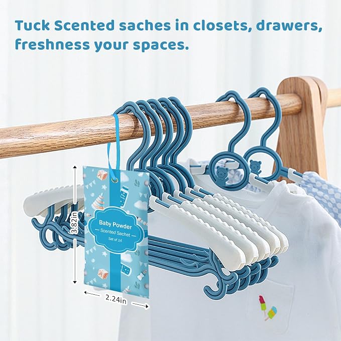 SCENTORINI Scented Sachets for Drawers and Closets, Baby Powder Scent 14 Pack - Image 9