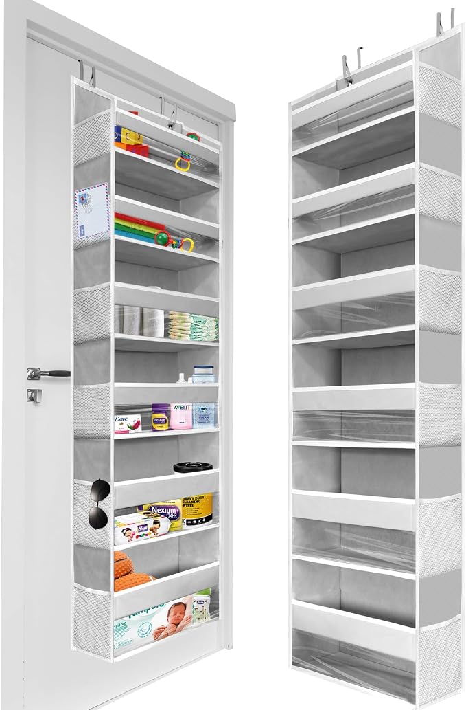 HOMELUX THEORY 1 PC Heavy Duty Over the Door Organizer 55x14x6.7, 6 Large Front by HomeluxTheory