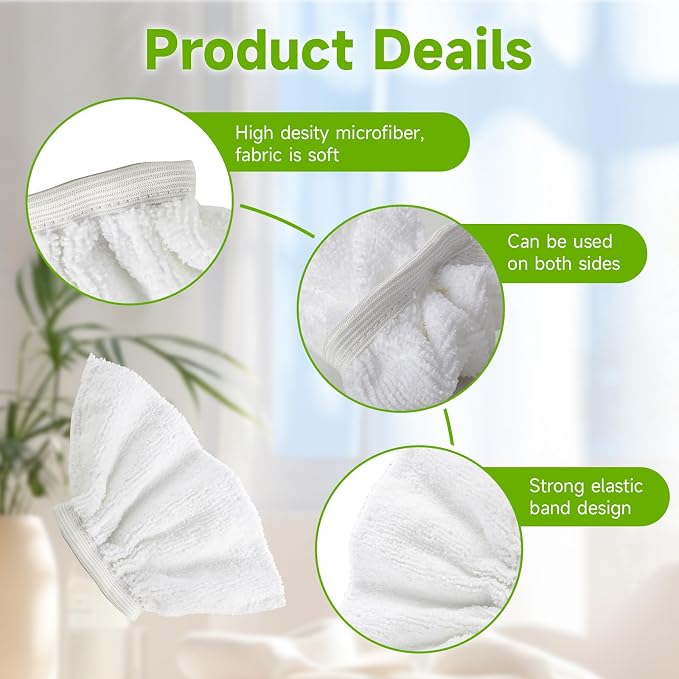 12 Pack Handheld Steam Cleaner Pads Replacement Bissell Steam Shot, McCulloch - Image 3
