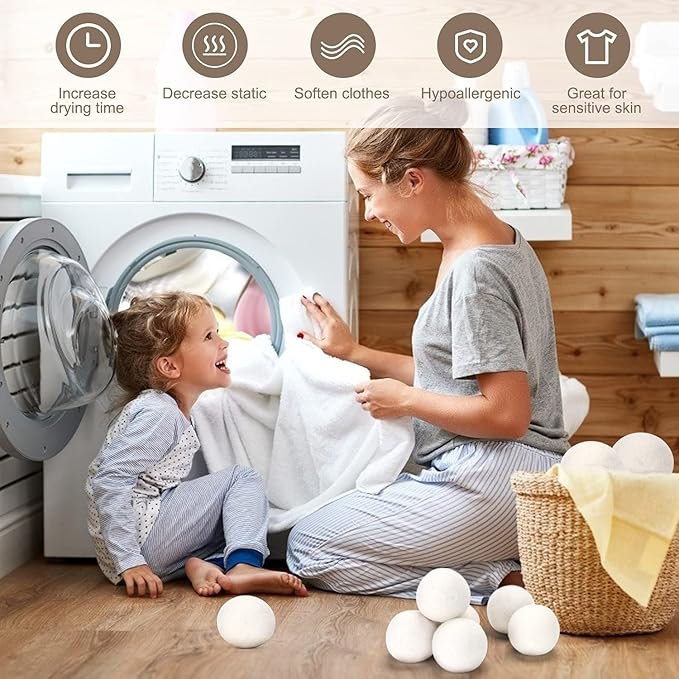Organic Wool Dryer Balls: Eco-Friendly & Chemical-Free | Our Anti-Entanglement - Image 3