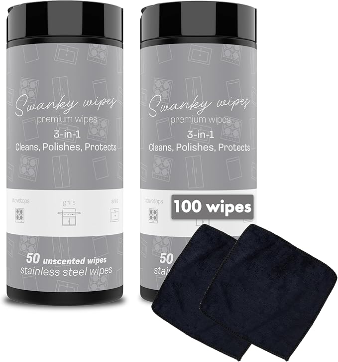 Swanky Stainless Steel Cleaner Wipes by SwankyWipes