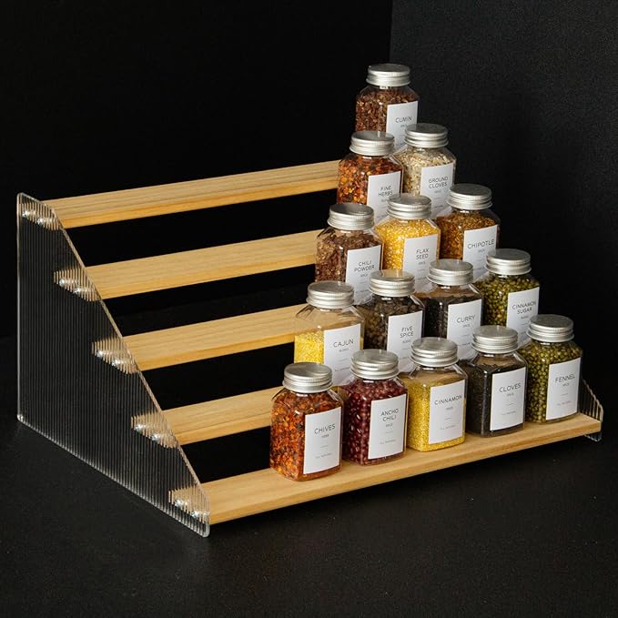 nianfeng Tiered Spice Rack, 5-Tier Spice Pantry Kitchen Cabinet Organizer by nianfeng