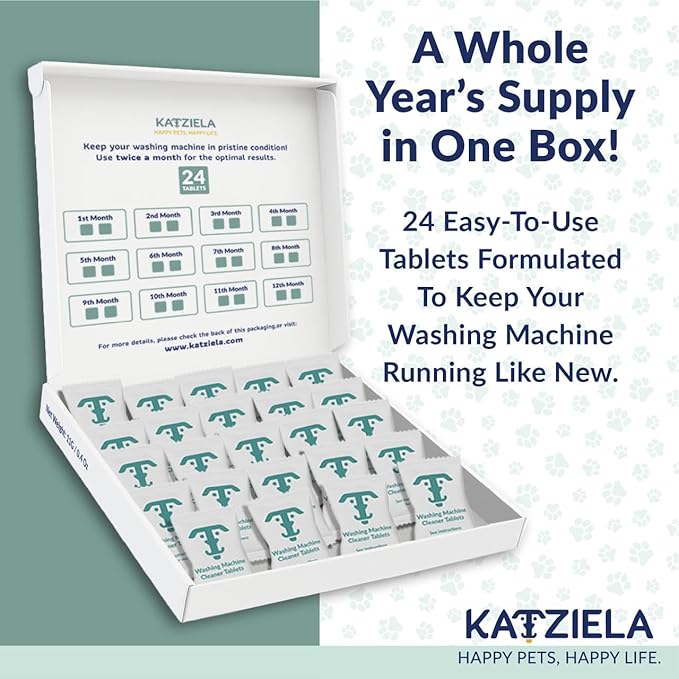 Katziela Washing Machine Cleaner Tablets – 24 Pack – Formulated - Image 7