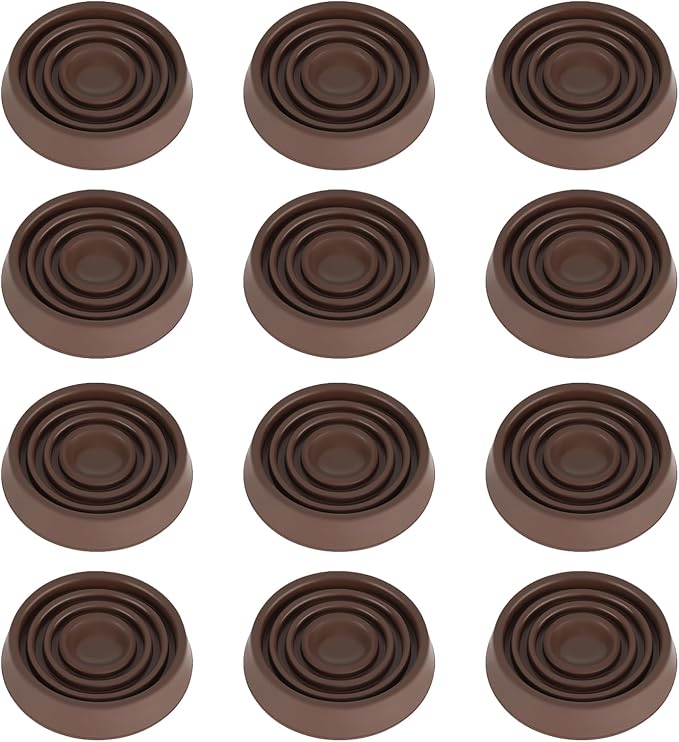 Furniture Coasters, 1.5X1.5 Rubber Caster Cups Non Slip Furniture Pads Non Skid by VOCOMO